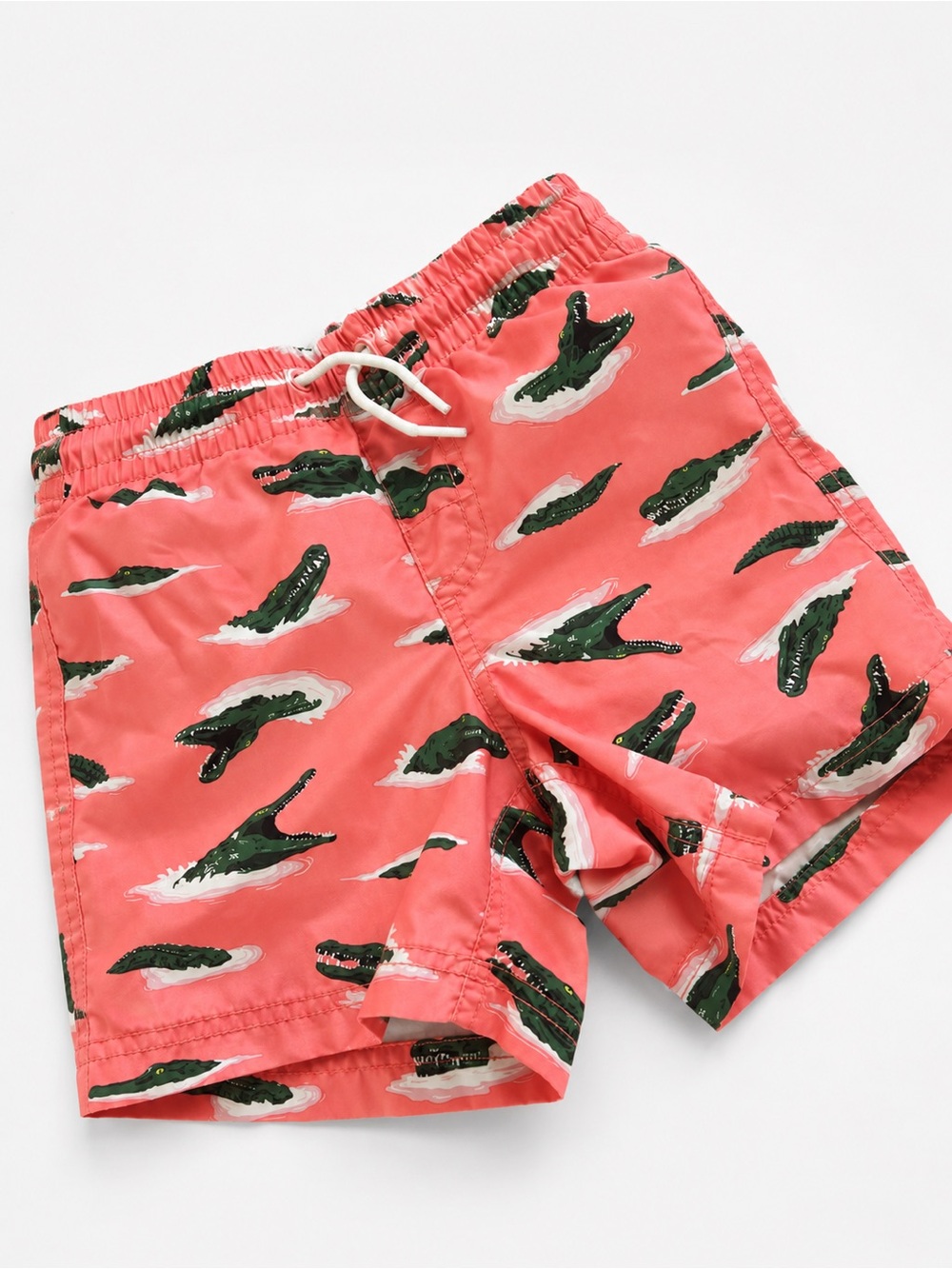 Cat & Jack Coral Swim Trunks with Alligator Print